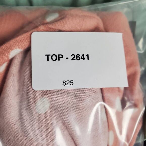 Maurice 24/7 Comfort Apparel Women’s Pink White Polka Dot Tee Size M - Picture 8 of 8